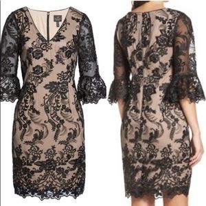 Adrianna Pappell Embroidered Lace Dress